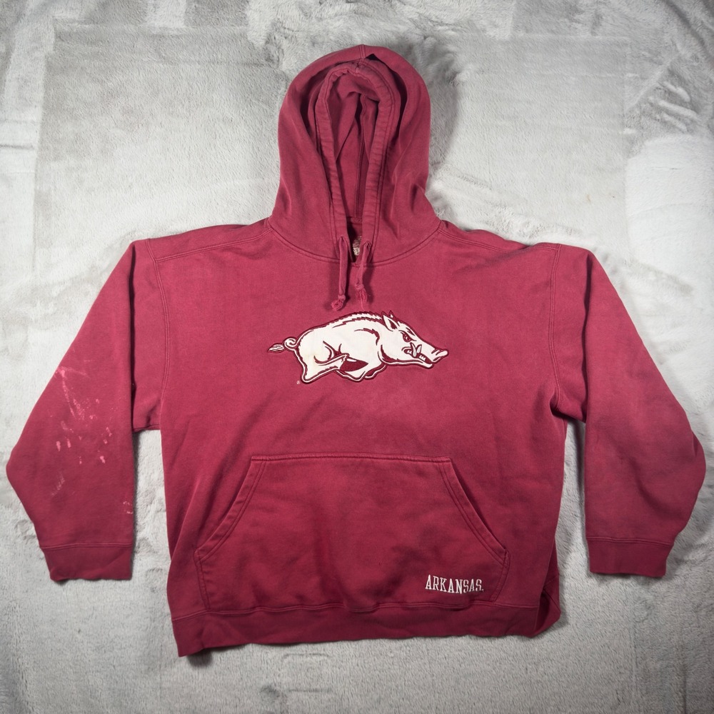Pro Layer Arkansas Razorbacks Hoodie Mens XL Red NCAA Sweatshirt Embroidered